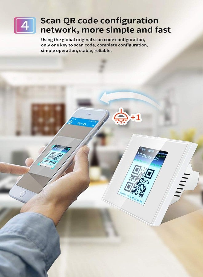 Protium Intelligent Color LCD Touch Smart Geyser Switch 16A max (Not suitable for AC) Smart Living app, Compatible with Alexa, Google Home (White) - Image 5